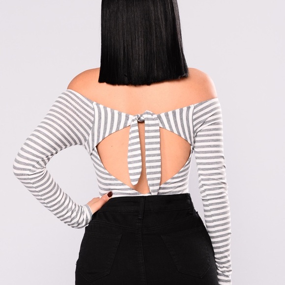 NWT grey and white bodysuit - Picture 2 of 3